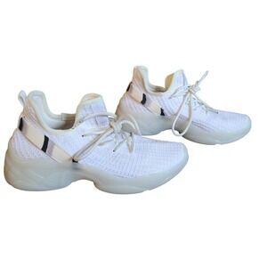 Cool Planet Steve Madden Womens Cannyon 7.5 White Mesh Athletic Sneakers Chunky